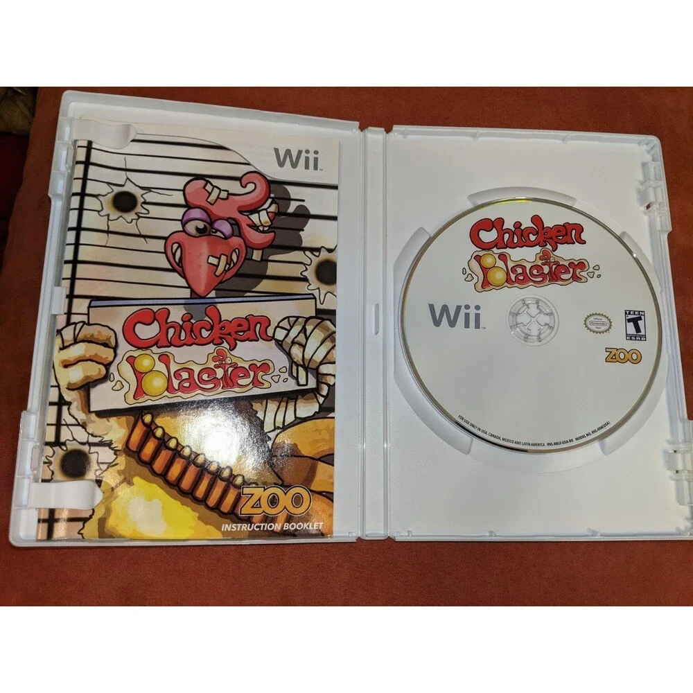 Chicken Blaster, Chicken Shoot & Hooked Real Fishing, Wii Nintendo, 3 PACK!!